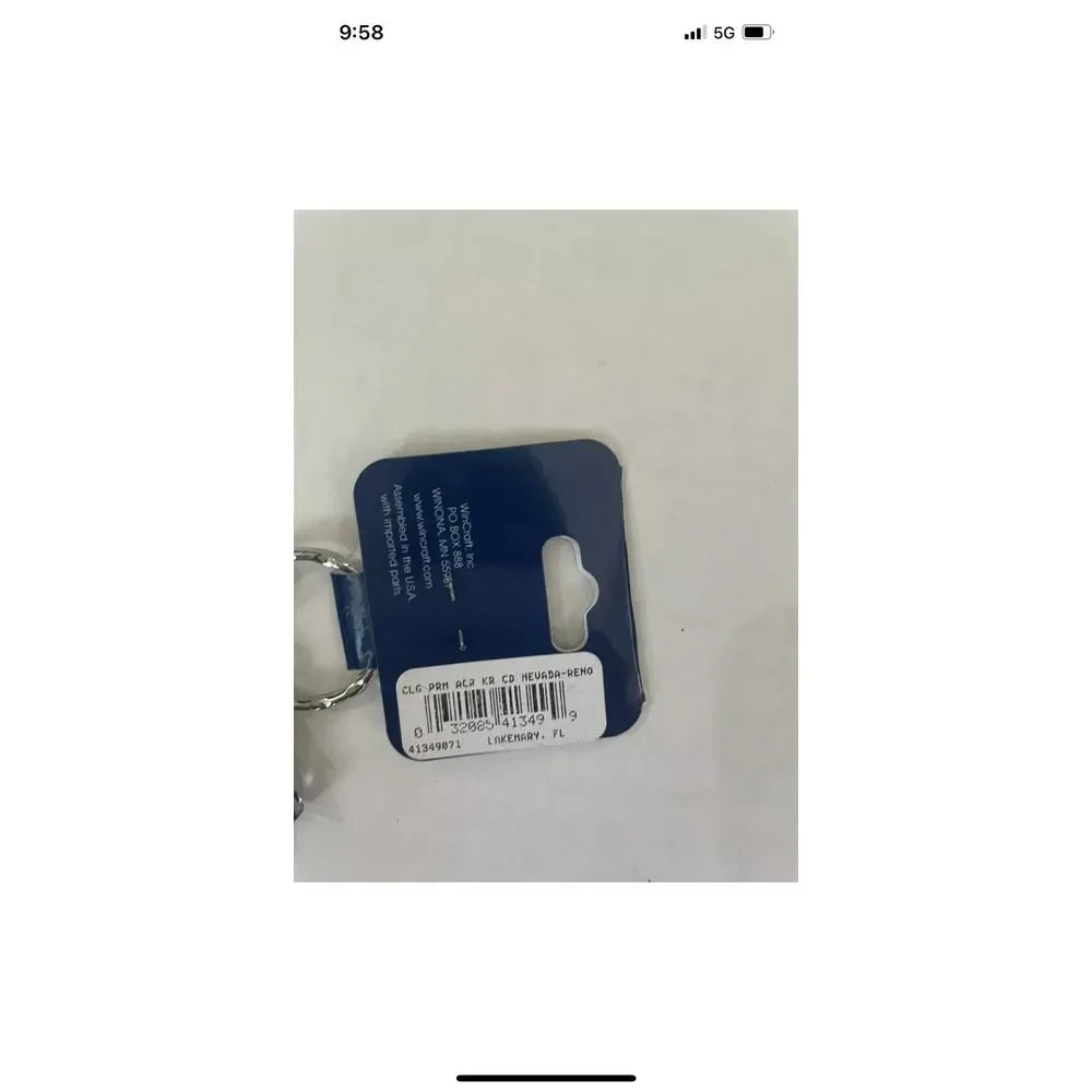 University Of Nevada Wolfpack Reno Wincraft Keychain Ring Blue‎ NWT